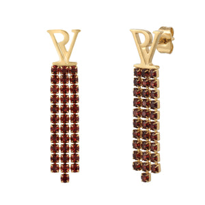 PV Tennis & Chain Earrings